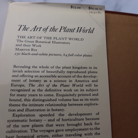 Vintage 1980's Botanical Art Book The Art Of The Plant World  Martyn Rix - Picture 15 of 16
